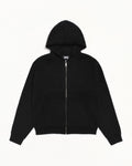 WAFFLE CASHMERE ZIP HOOD SWEATER